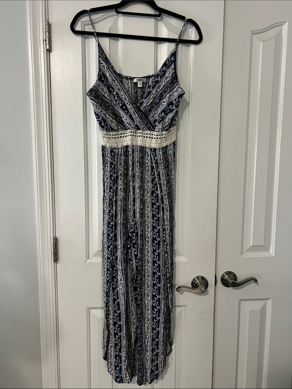 Justify Blue and White Patterned Dress